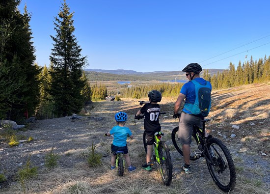 Sykling med overnatting på bjorkestolen camping i Valdres, nær Golsfjellet