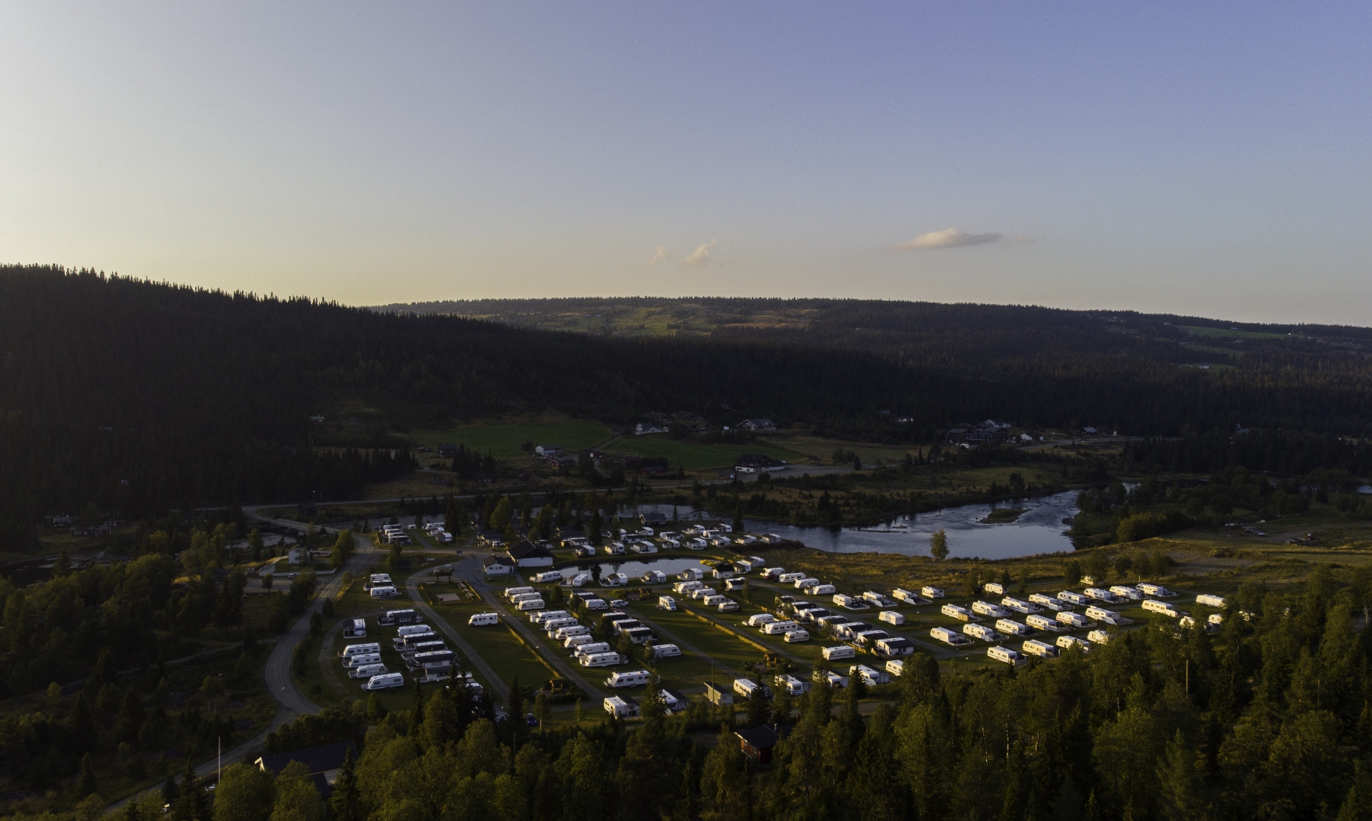 Overnatting på camping i Valdres nær Golsfjellet