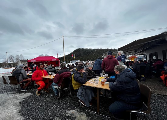 vinter på bjorkestolen camping i Valdres nær Golsjellet