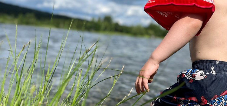 Bading i Tisleia nær Golsfjellet i Valdres med overnatting